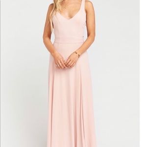 Dusty Blush Crisp Jenn Maxi Dress